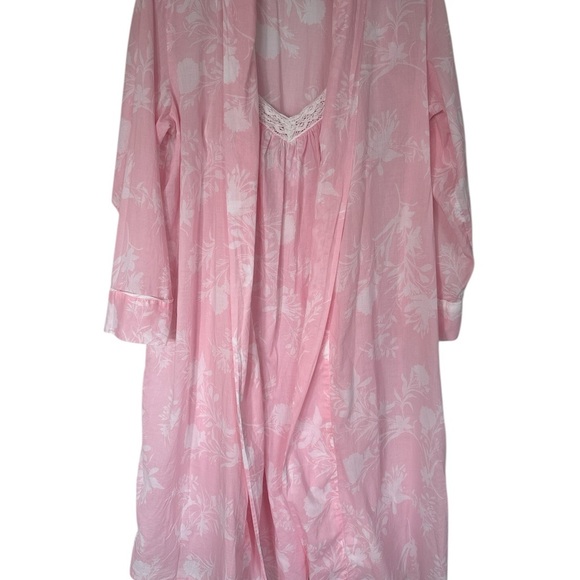 Joyspun Other - Joyspun lightweight nightgown and robe cotton lace romantic floral
